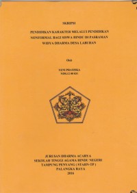 Image of Pendidikan Karakter Melalui Pendidikan Nonformal Bagi Siswa Hindu Di Pasraman Widya Dharma Desa Labuhan